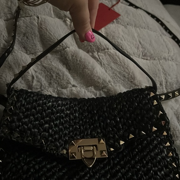 Valentino Rockstud straw bag - Picture 7 of 7